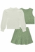 BLUSA ML E SAIA E COLETE VERDE na internet