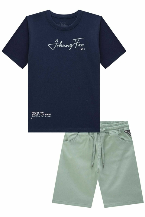 CAMISETA MC E BERMUDA MARINHO - comprar online