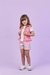 MC - CJ3 PCS SHORT METALIZADO E COLETE CHICLETES COM BLUSA CANELADA ROSA - comprar online