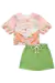 BLUSA BOXY MC E SHORT SAIA LARANJA CLARO - Encanto Boutique Infantil