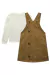 BLUSA ML E SALOPETE ALCA MARROM - loja online
