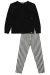CONJUNTO DE BLUSAO E CALCA LEGGING EM MOLECOTTON PRETO - comprar online