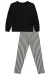 CONJUNTO DE BLUSAO E CALCA LEGGING EM MOLECOTTON PRETO na internet
