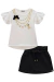 BLUSA MC E SHORT SAIA OFF WHITE - Encanto Boutique Infantil