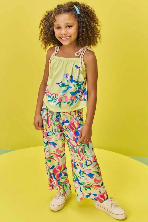 BLUSA BOXY ALCA E CALCA VERDE - comprar online