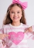 BLUSA TRICOT LISTRADA CORAÇÃO BARBIE CRISTAL / OFF WHITE / 8 - comprar online