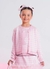 CASACO TRICOT XADREZ SILHUETTE BARBIE CRISTAL / SUGAR ROSE / 8 - comprar online