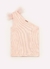 BLUSA RIB UM OMBRO SÓ BARBIE LAÇO TULE / ROSA GELADO / 8 - loja online
