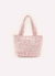 BOLSA TRICOT XADREZ BARBIE CRISTAL / SUGAR ROSE / U - comprar online