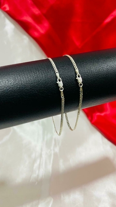 Pulseira Grumet 1mm 21cm - Prata 925 na internet