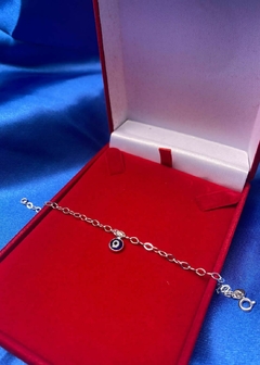 Pulseira Olho Grego 19cm - Prata 925 - comprar online