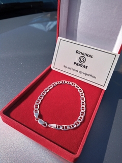 Pulseira Piastrine 6mm 22cm - Prata 925