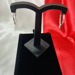 Argola P Com Ponto de Luz - Prata 925 - comprar online