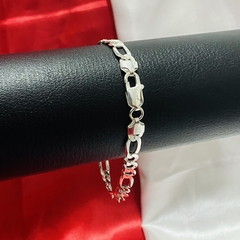 Pulseira 3x1 6mm 22cm - Prata 925