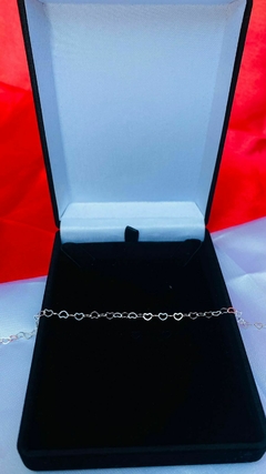 Pulseira Elo Coração 19cm - Prata 925