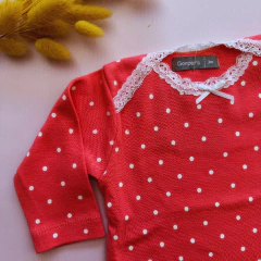 Remera lunares salmón - comprar online