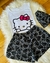 PIJAMA CORTO KITTY NEGRO