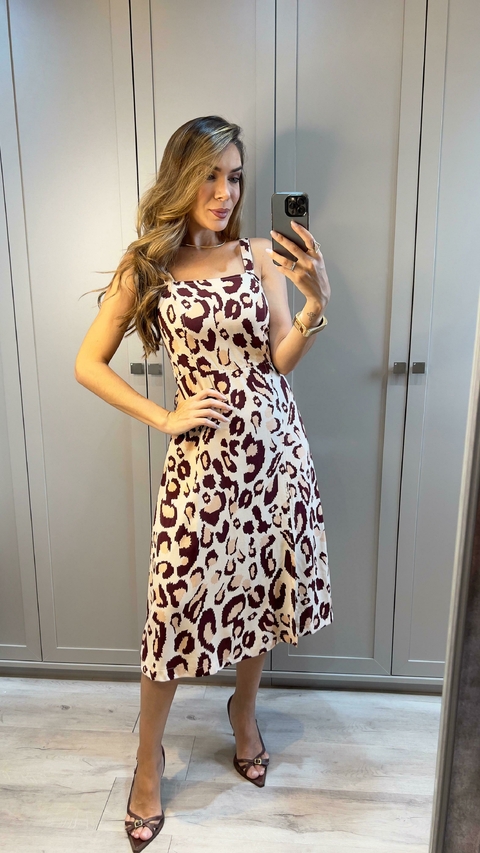 Vestido Midi Feminino Elegante