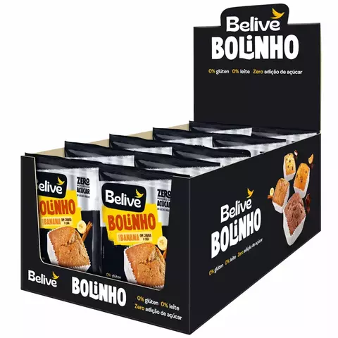 Bolinho Belive Banana, Canela e Chia sem Lactose dp 10x40g
