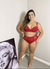 Conjunto Plus Bojo com renda - vermelho - 52
