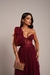 Vestido Longo Nula Manga c/ Fenda em Tule Liso na internet