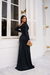 Vestido Manga Longa Decotado No Ombro Modela Corpo - loja online