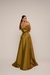 Vestido Longo Ombro A Ombro Cetim Zebrine