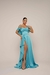 Vestido Longo Ombro A Ombro Cetim Zebrine