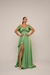Vestido Longo Ombro A Ombro Cetim Zebrine - comprar online