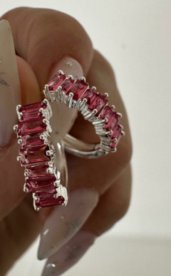 Argollas lux fucsia