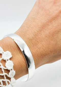 Esclavas Acero laminado en plata