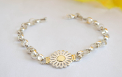 Pulseras rolo con doble en oro - comprar online
