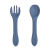 Set Tenedor y Cuchara de Silicona Azul en internet
