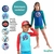 Imagem do Kit 1 Conjunto Infantil Juvenil Camisa E Sunga Uv 50+