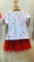 Blusa manga babados - 100% algodão