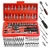 Kit De Chave De Fenda Philips Soquete Completo Kit 46 Peças De Aço Crv 1/4