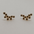 Brinco Ear Cuff Favo Zircônia Preta Banho Ouro 18k - amoranel