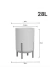 Vaso Cilindrico Decore 34 Off-White - comprar online
