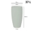 Vaso Conico Slim Liso 33 Cimento Queimado - comprar online