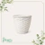 Cachepô Rattan M3 Redondo Branco