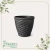 Cachepô Rattan M3 Redondo Preto