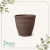 Cachepô Rattan Mini Redondo Coffee