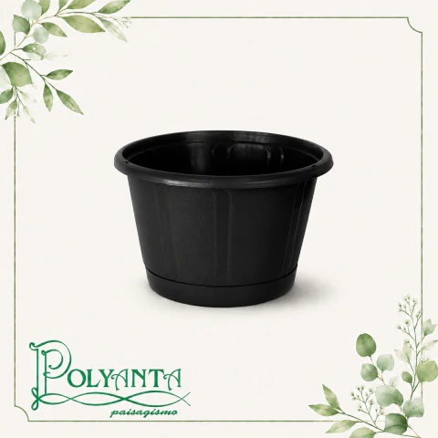 Cuia de Plástico com Prato N 02 Preto