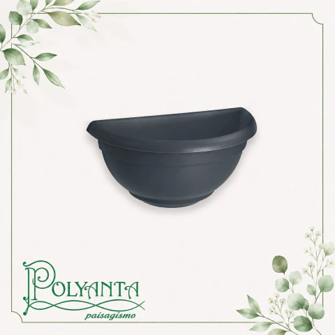 Vaso de Parede Plástico Pequeno Preto