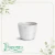 Cachepô Elegance Redondo 01 Branco Carrara