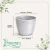 Cachepô Elegance Redondo 02 Branco Carrara - comprar online