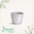 Cachepô Elegance Redondo 02 Branco Carrara