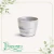 Cachepô Elegance Redondo 03 Branco Carrara