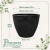 Vaso Cone Baixo 22 Riscato Preto Absoluto - comprar online
