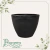 Vaso Cone Baixo 22 Riscato Preto Absoluto